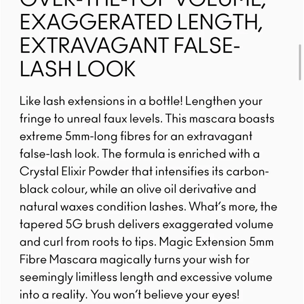 Mac Cosmetics Magic Extension 5mm Fibre Mascara Black BNIB